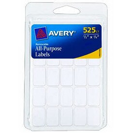 avery white rectangle label labels 1 2 x3 4