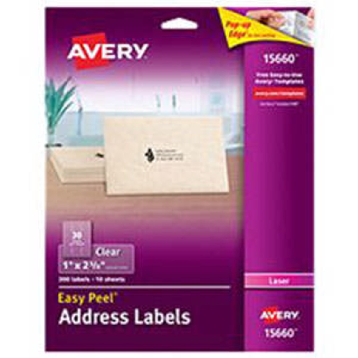 avery clear laser labels