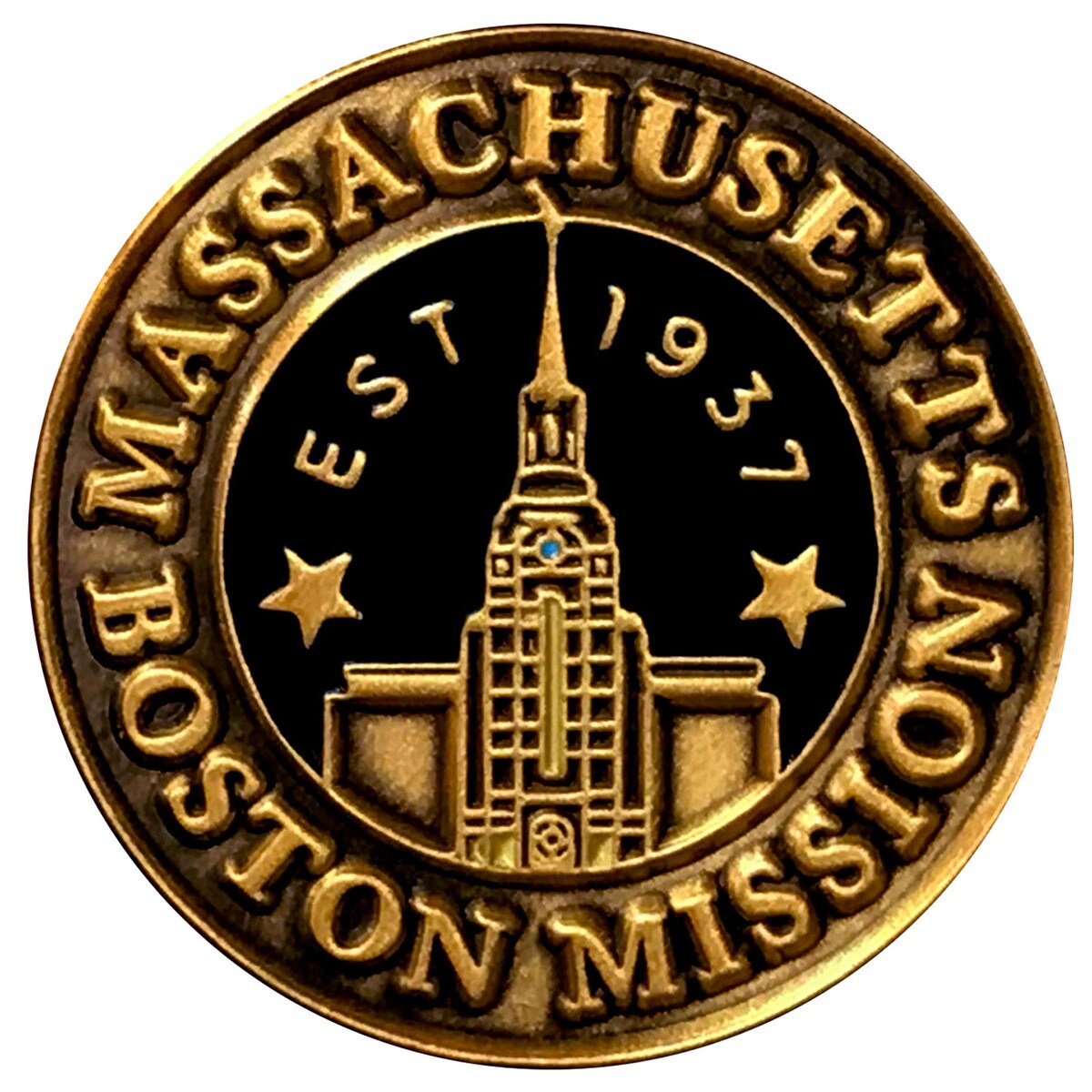 Massachusetts Boston Commemorative Mission Pin