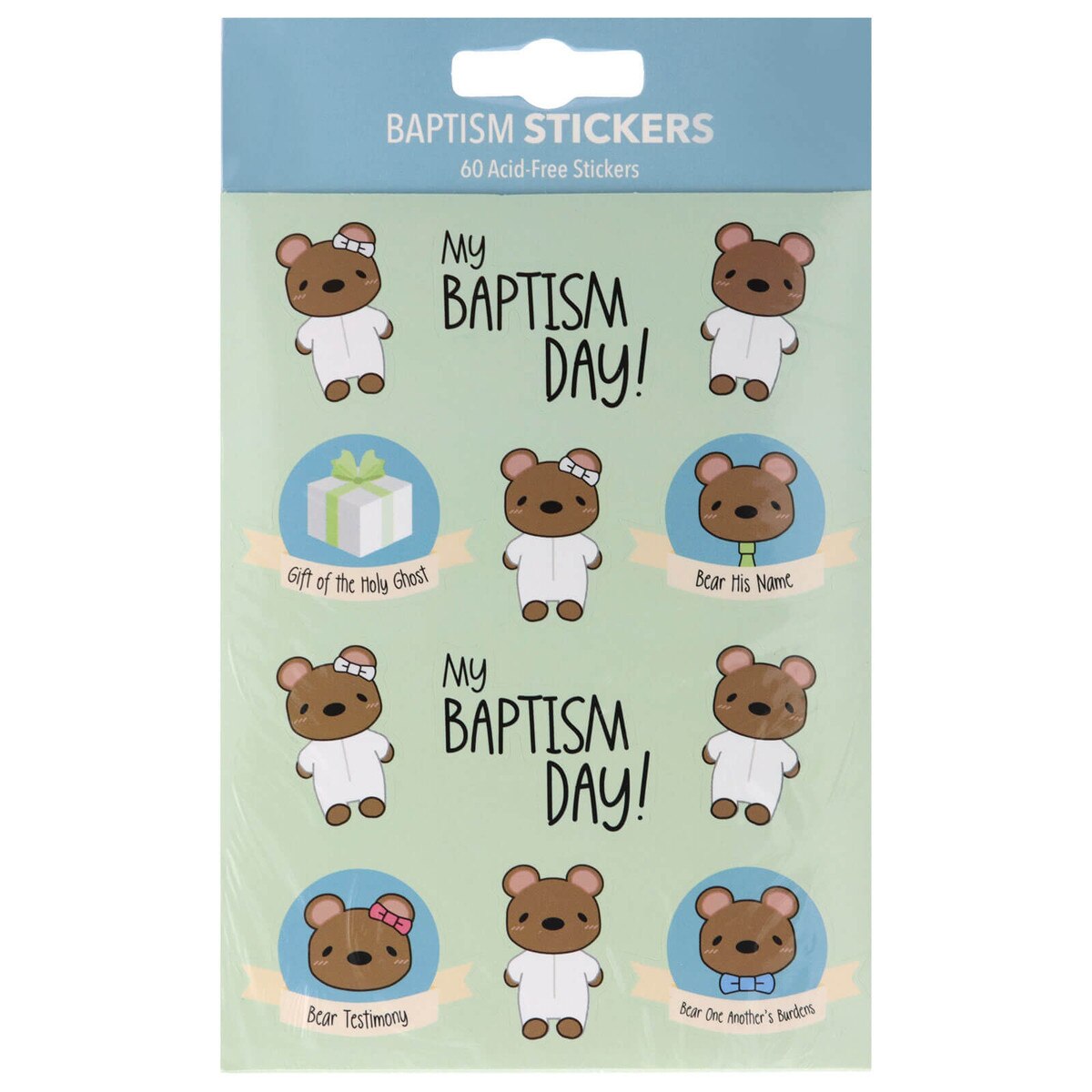 Baptism Stickers - 60 Count