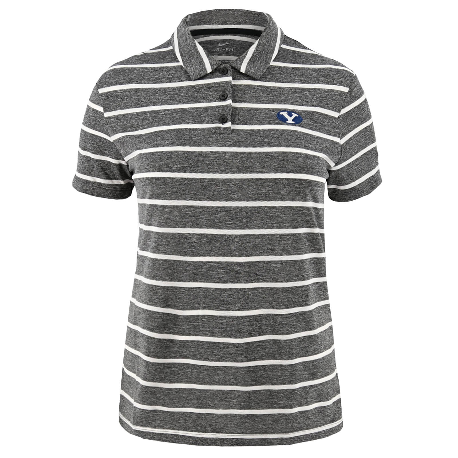 women's dri fit black polo