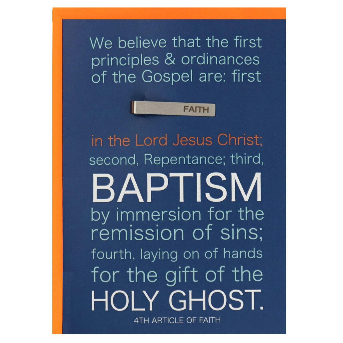 Faith Tie Bar and Baptism Gift Card - Doodle Beads