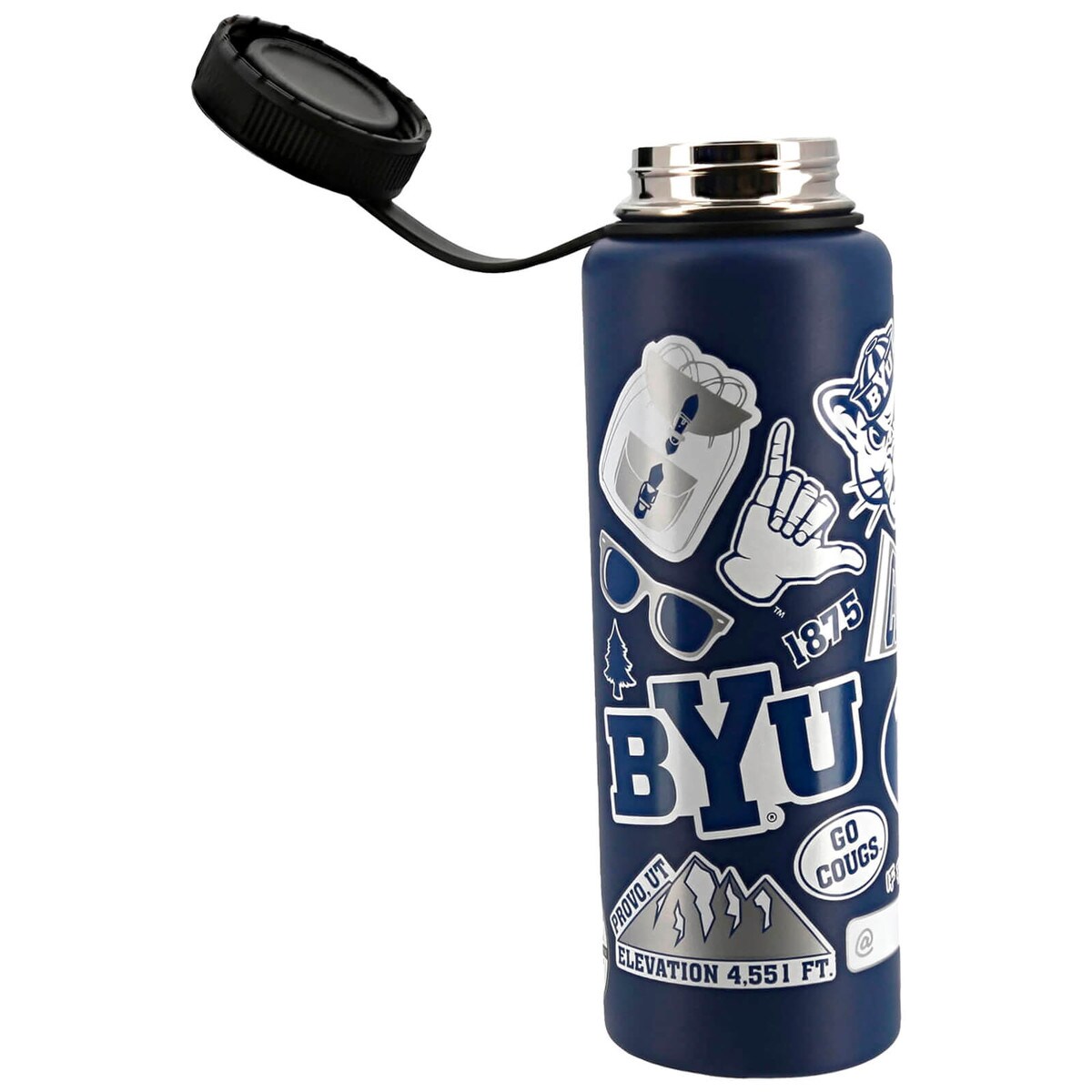 Oval Y BYU Sticker Water Bottle 40 Oz.