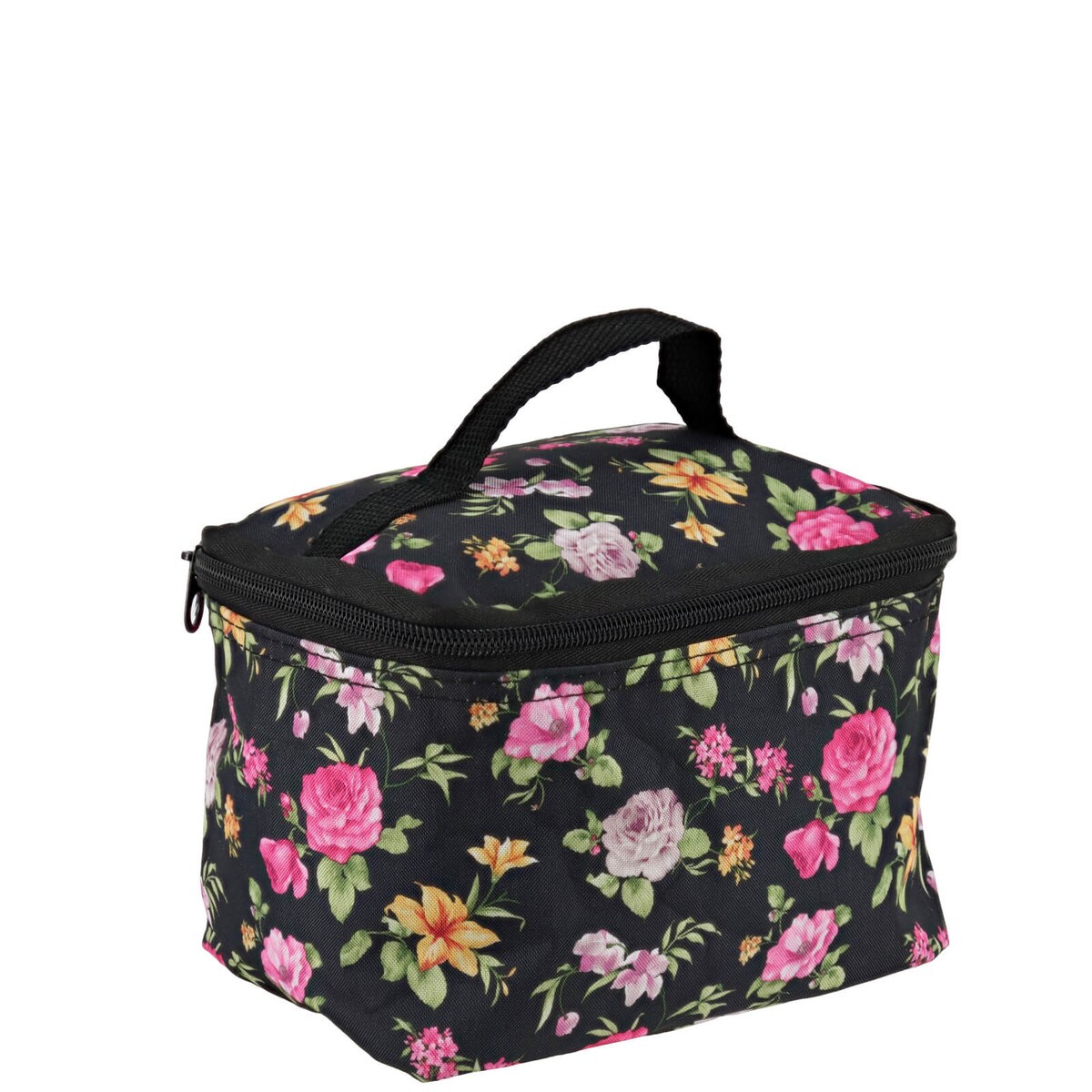 Pink Floral Cosmetic Bag - 7"