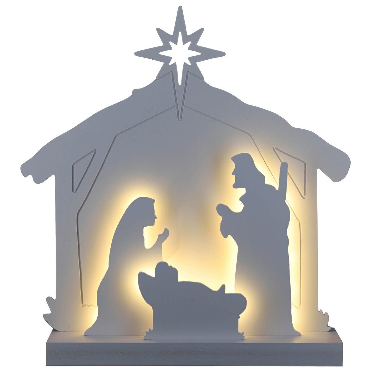 Polyester LightUp Nativity Scene 16"