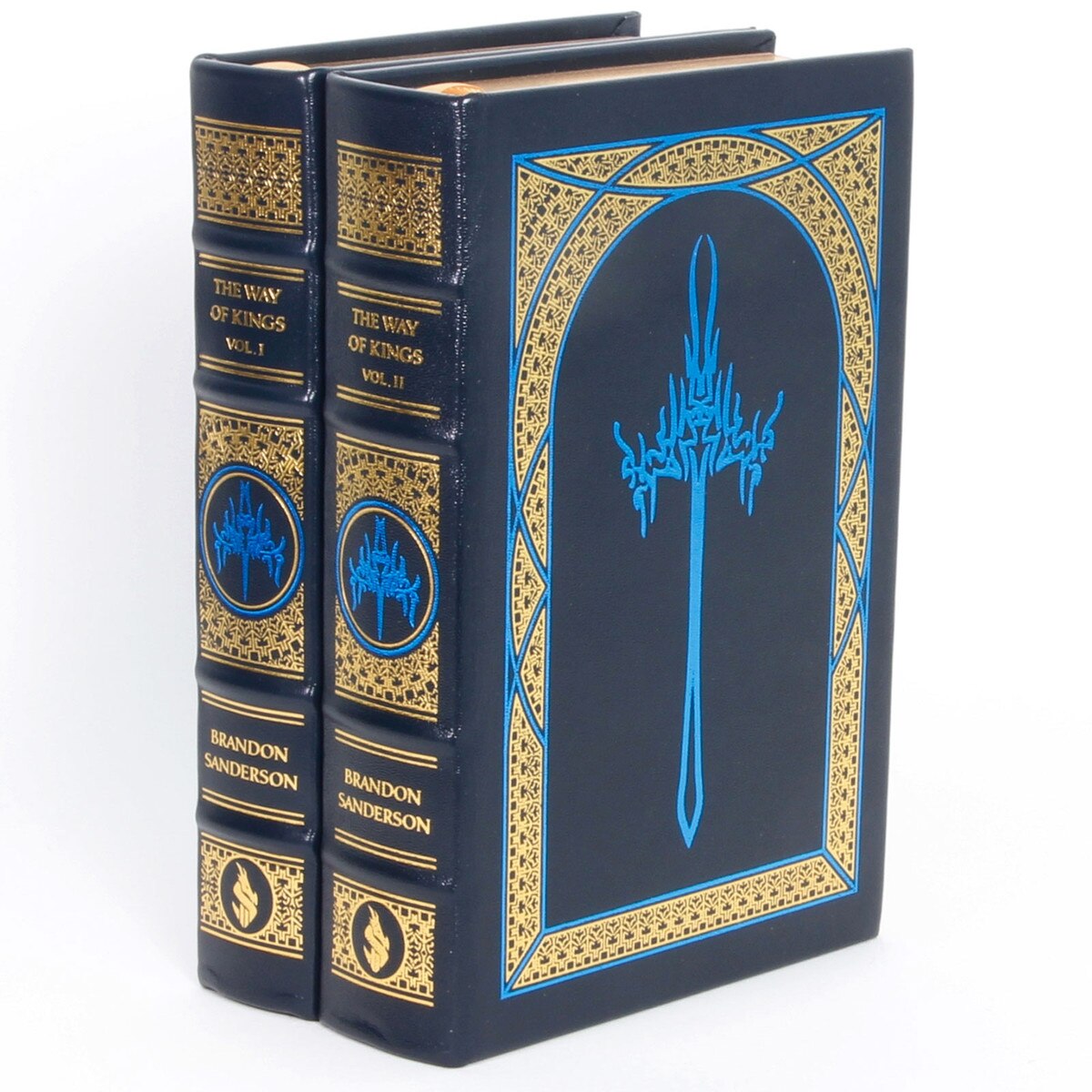 The Way Of Kings Vol 1 Vol 2 Leatherbound Edition By Brandon Sanderson Signed Copy