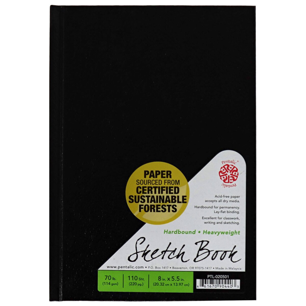 Black Hardbound Sketchbook & 12 Pack Artist Pencils