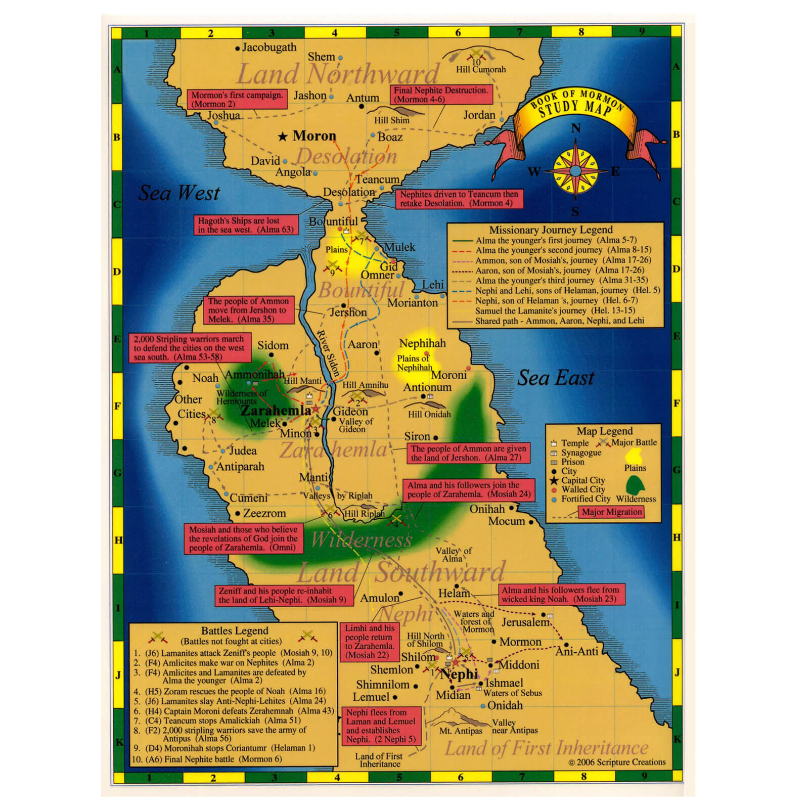 Book Of Mormon Map Byu - Wynne Karlotte