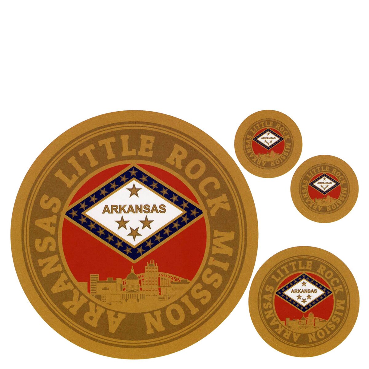 Arkansas Little Rock Mission Decals 4 Pack