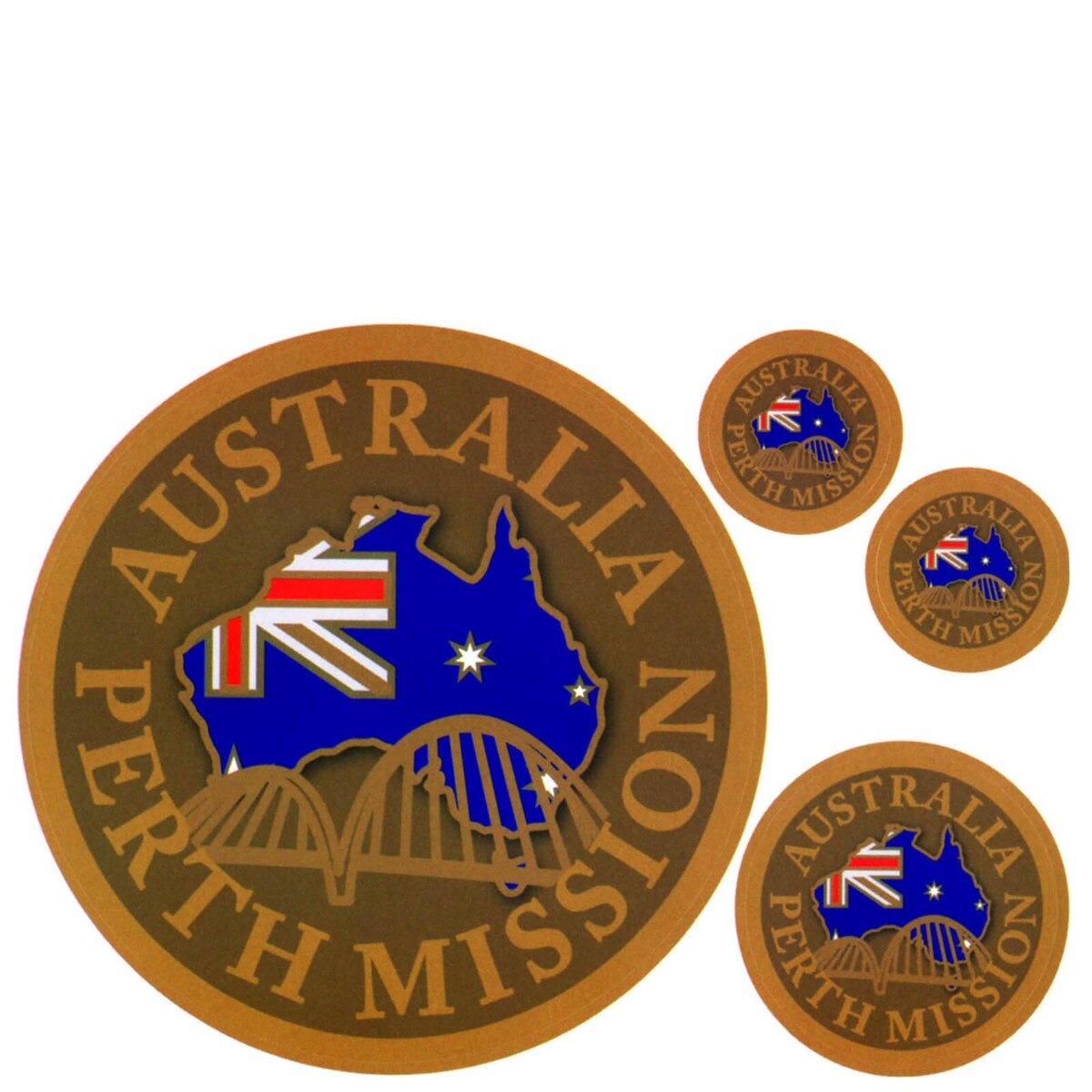 Australia Perth Mission Decals 4 Pack