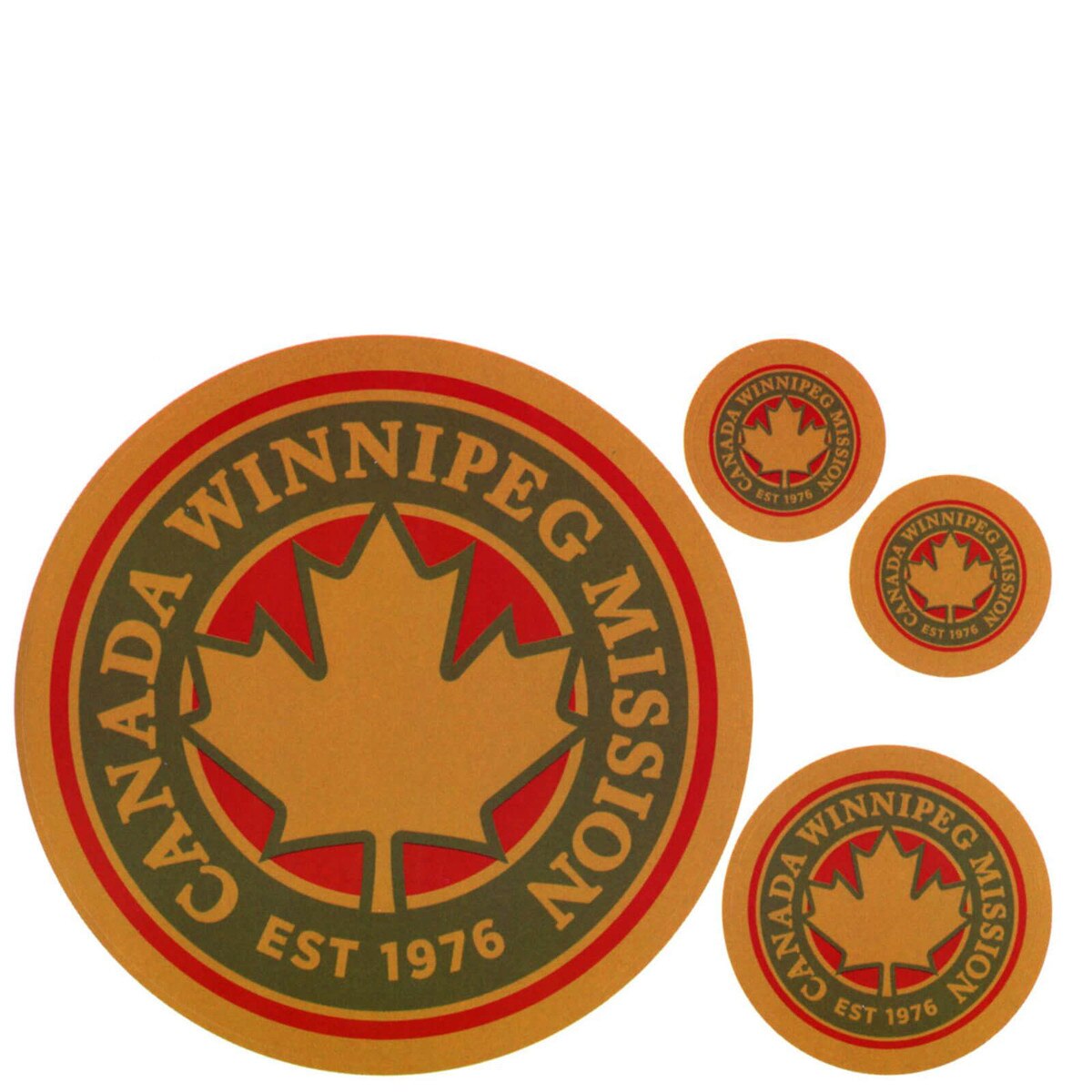 Canada Winnipeg Mission Decals 4 Pack