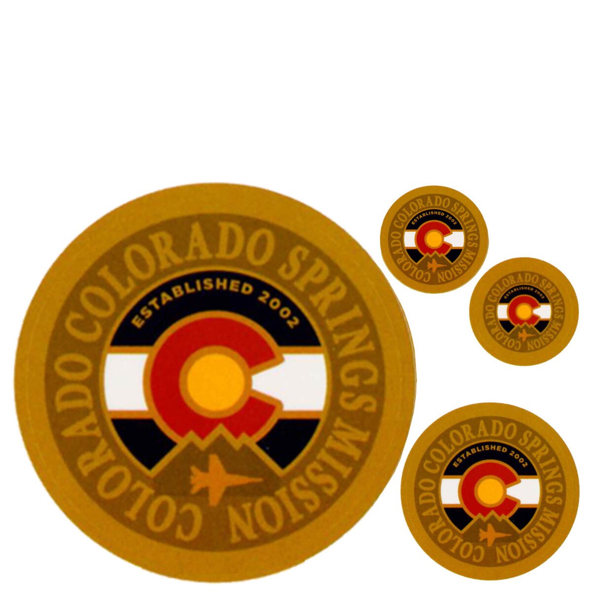 Colorado Colorado Springs Mission Decals 4 Pack