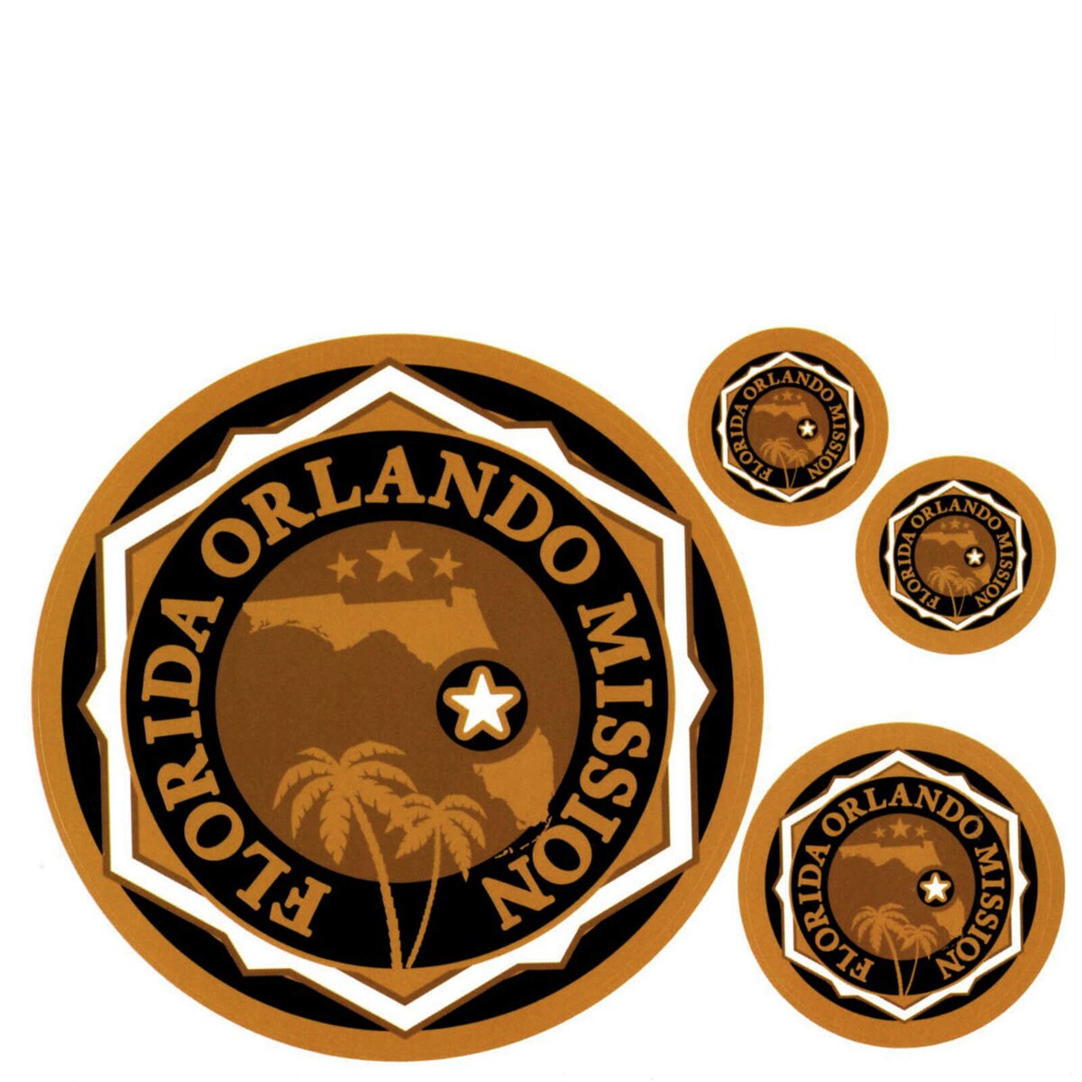 Florida Orlando Mission Decals 4 Pack