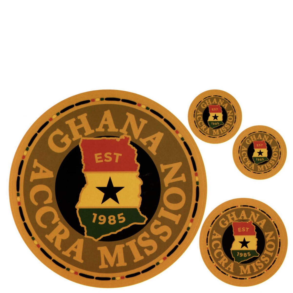 Ghana Accra Mission Decals 4 Pack