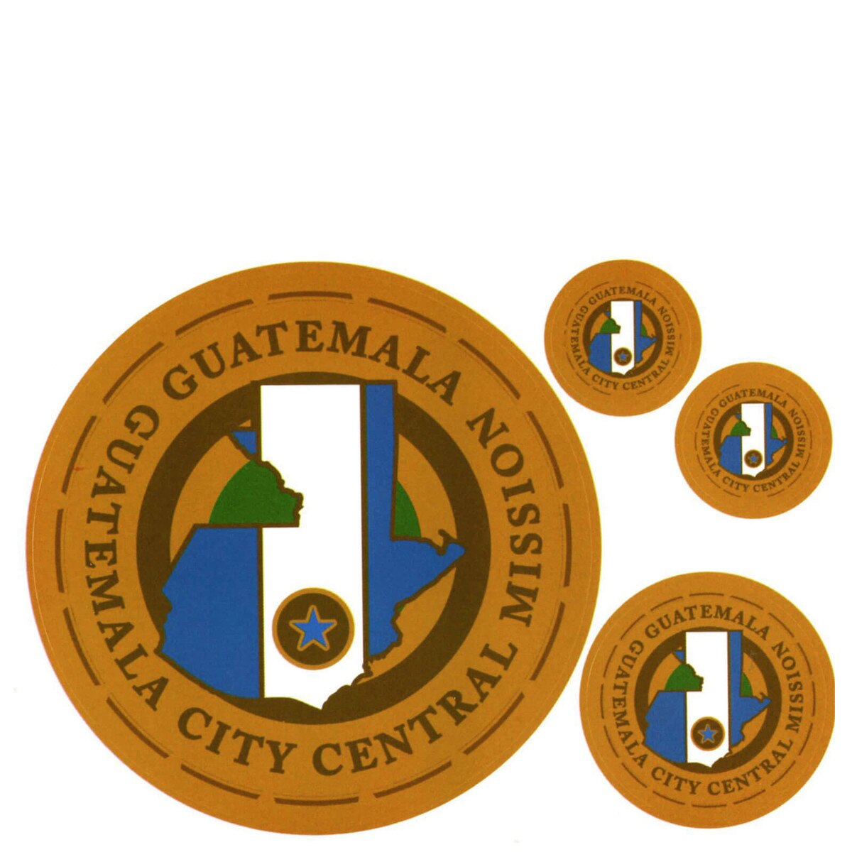 Guatemala Guatemala City Central Mission Decals 4 Pack