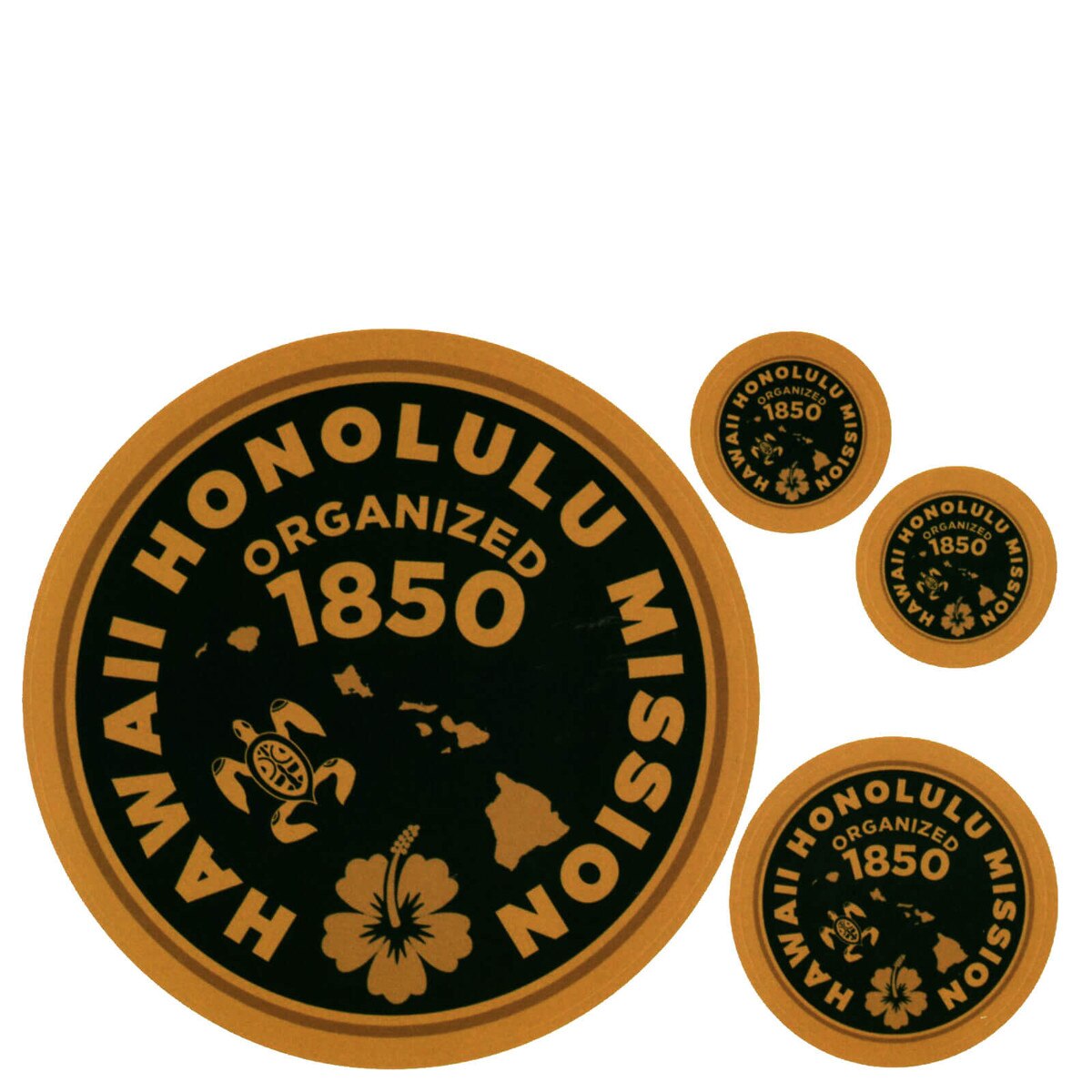 Hawaii Honolulu Mission Decals 4 Pack