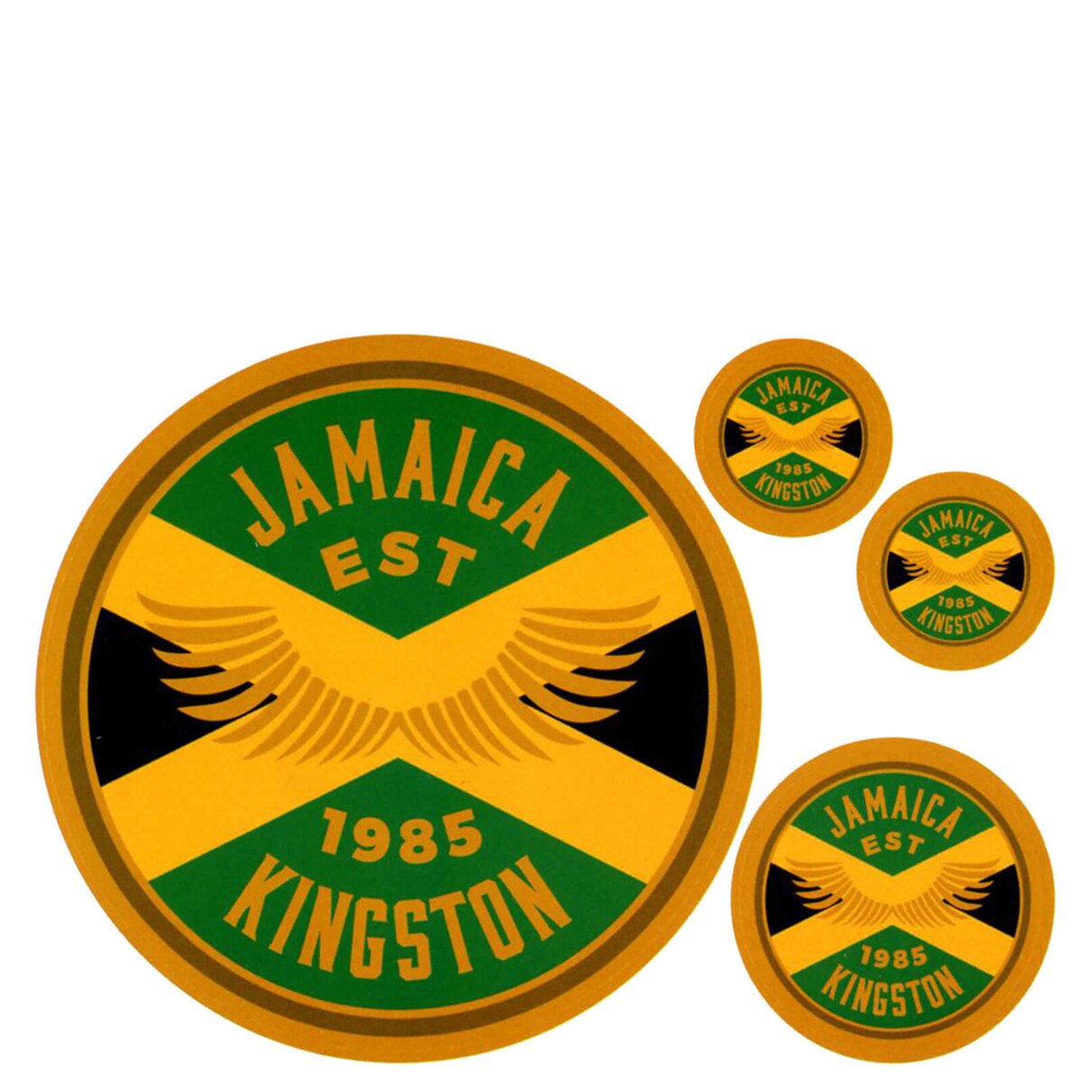 Jamaica Kingston Mission Decals 4 Pack
