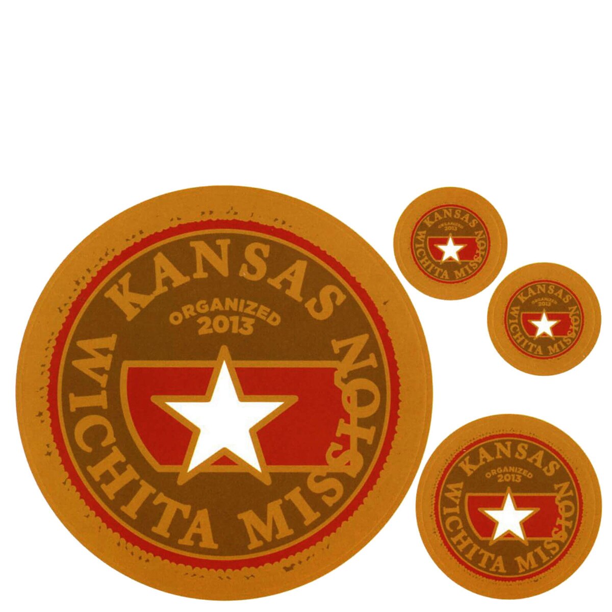 Kansas Wichita Mission Decals 4 Pack