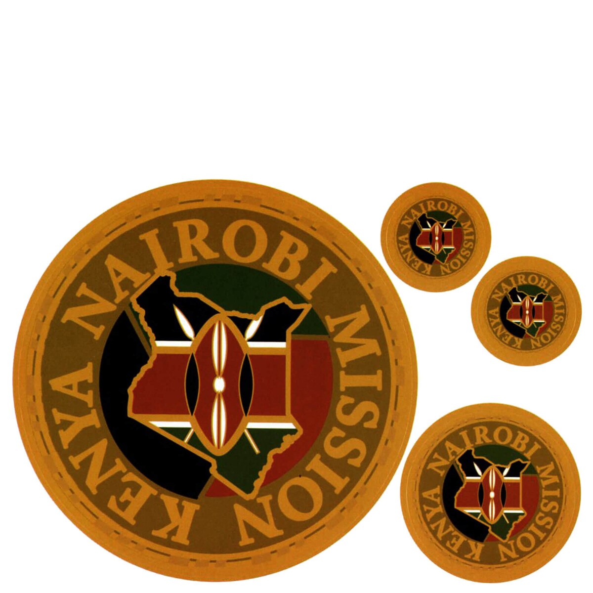 Kenya Nairobi Mission Decals 4 Pack