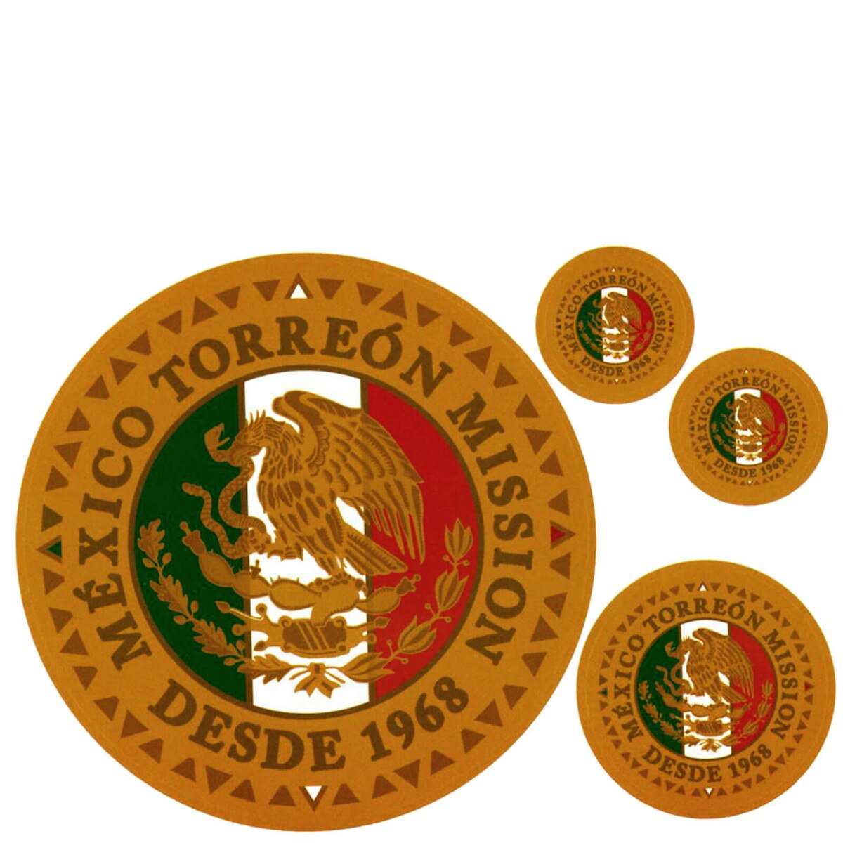 México Torreón Mission Decals 4 Pack