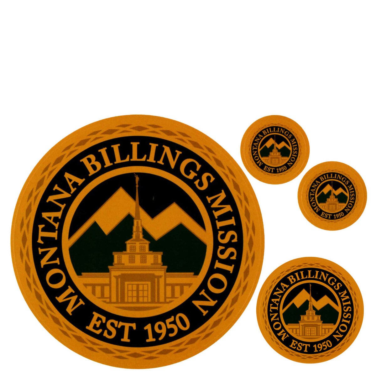 Montana Billings Mission Decals 4 Pack