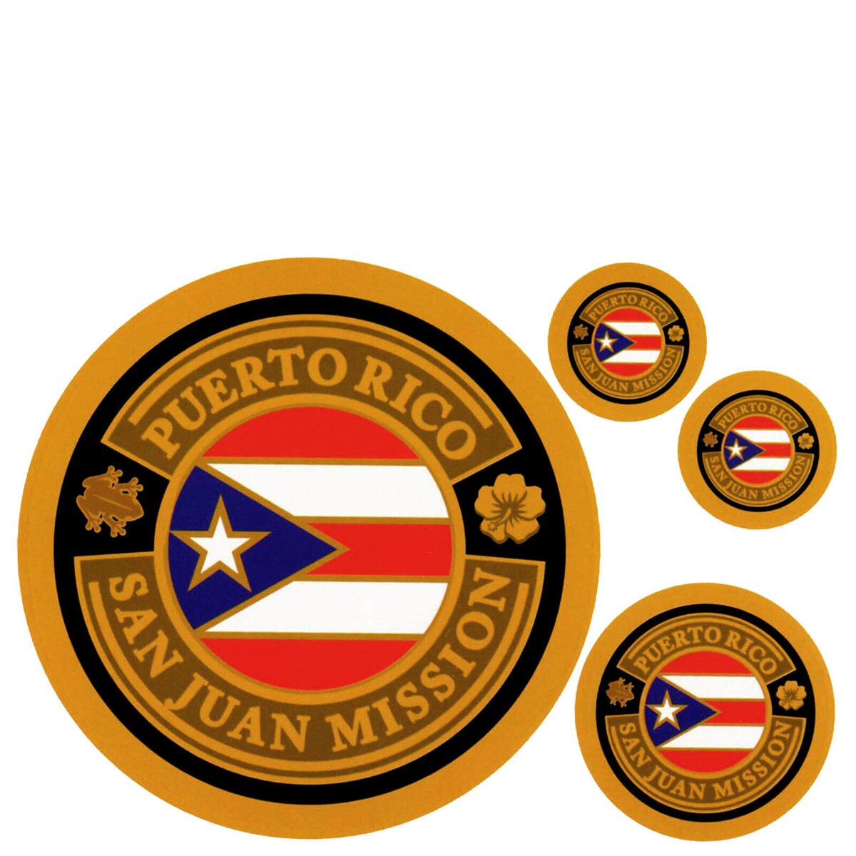 Puerto Rico San Juan Mission Decals 4 Pack