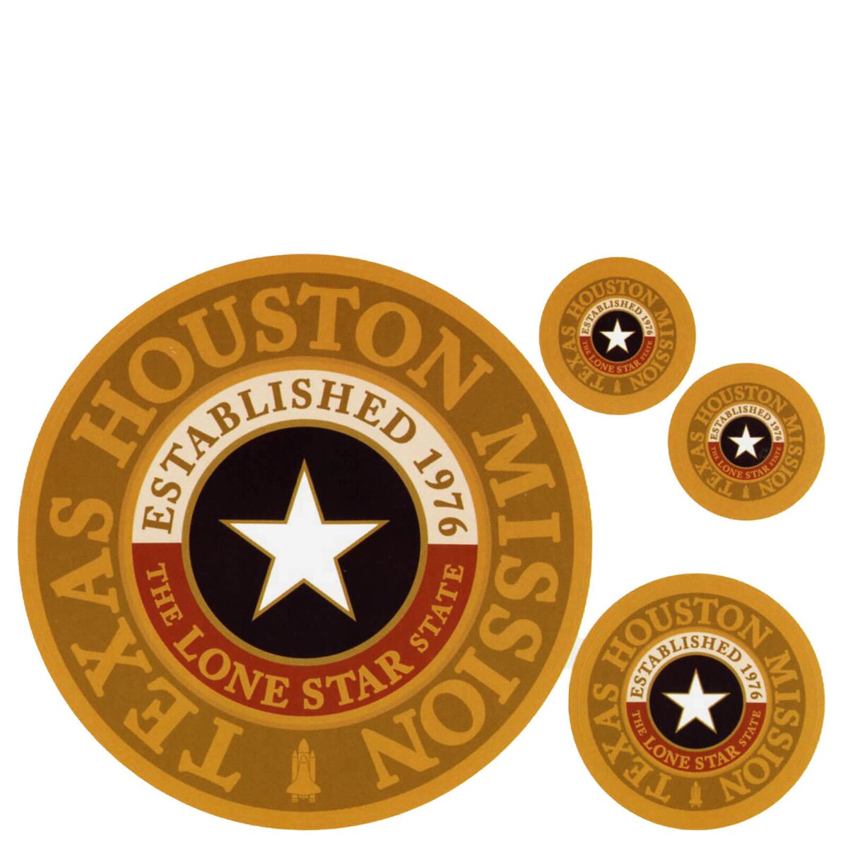 Texas Houston Mission Decals 4 Pack