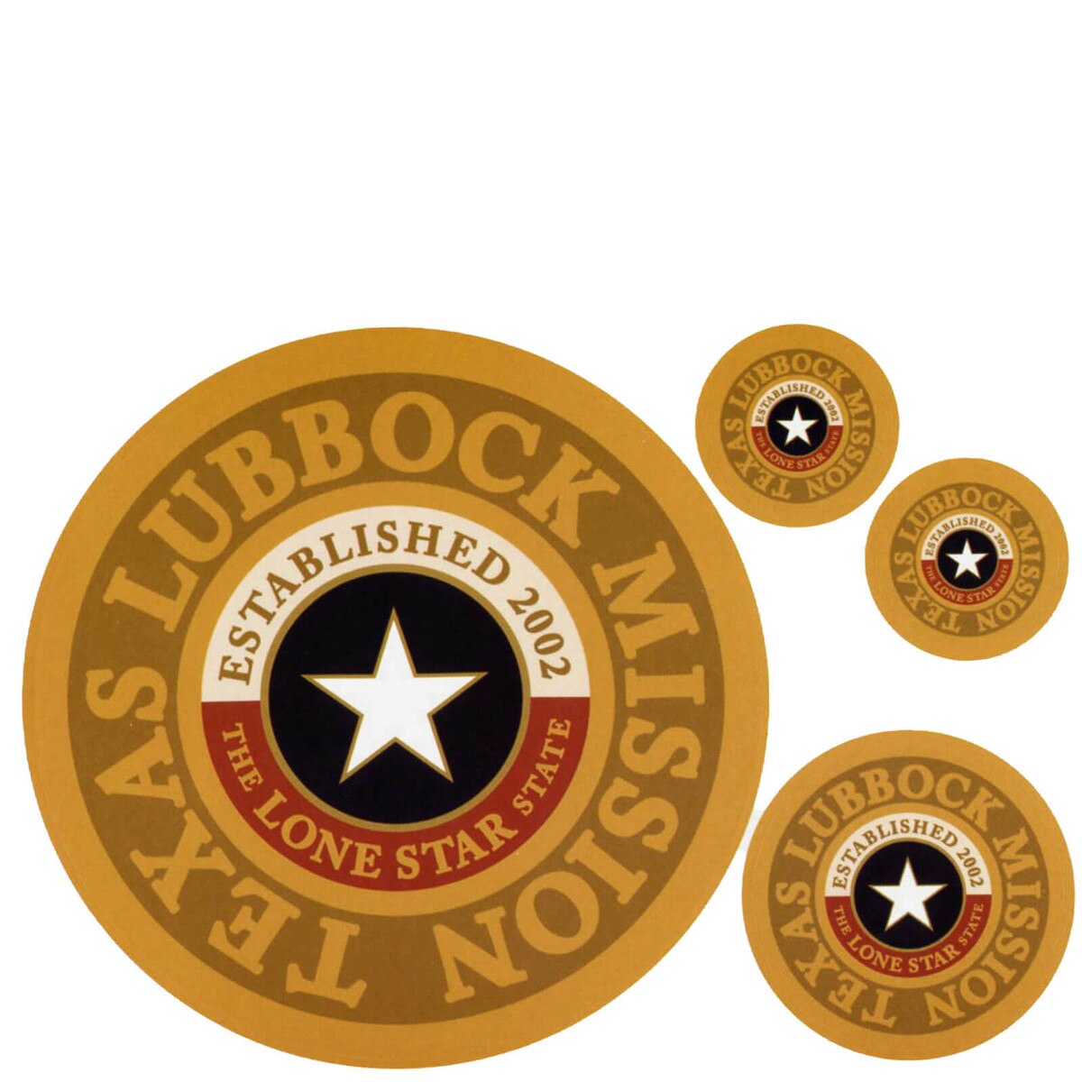 Texas Lubbock Mission Decals 4 Pack