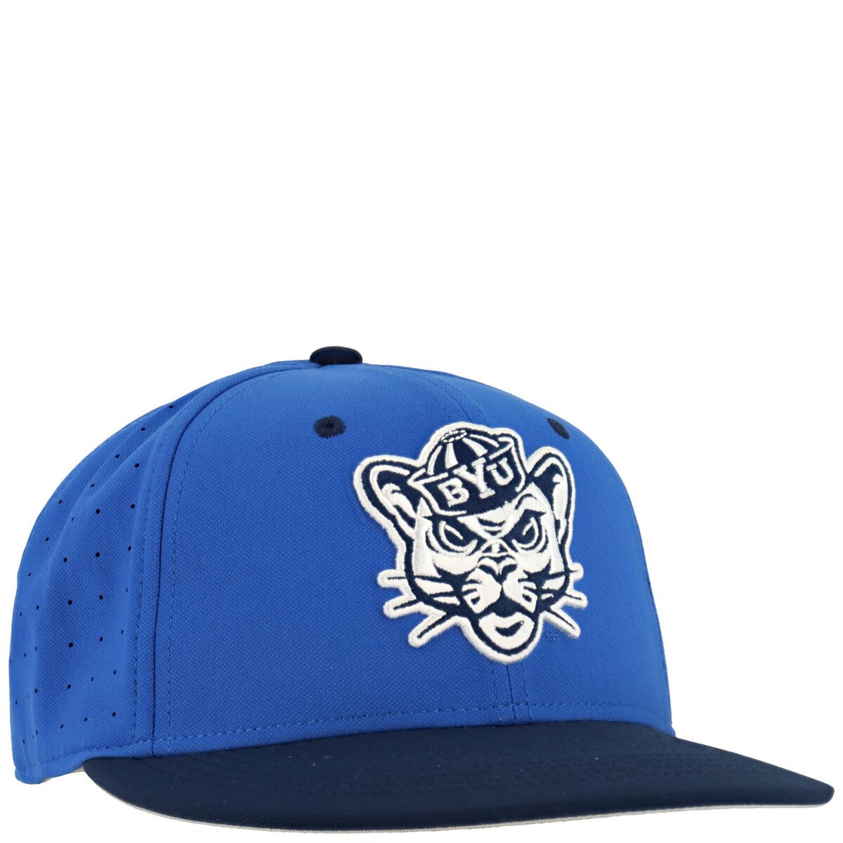 Sailor Hat Cougar Fitted BYU Flat Bill Baseball Hat DriFit Nike
