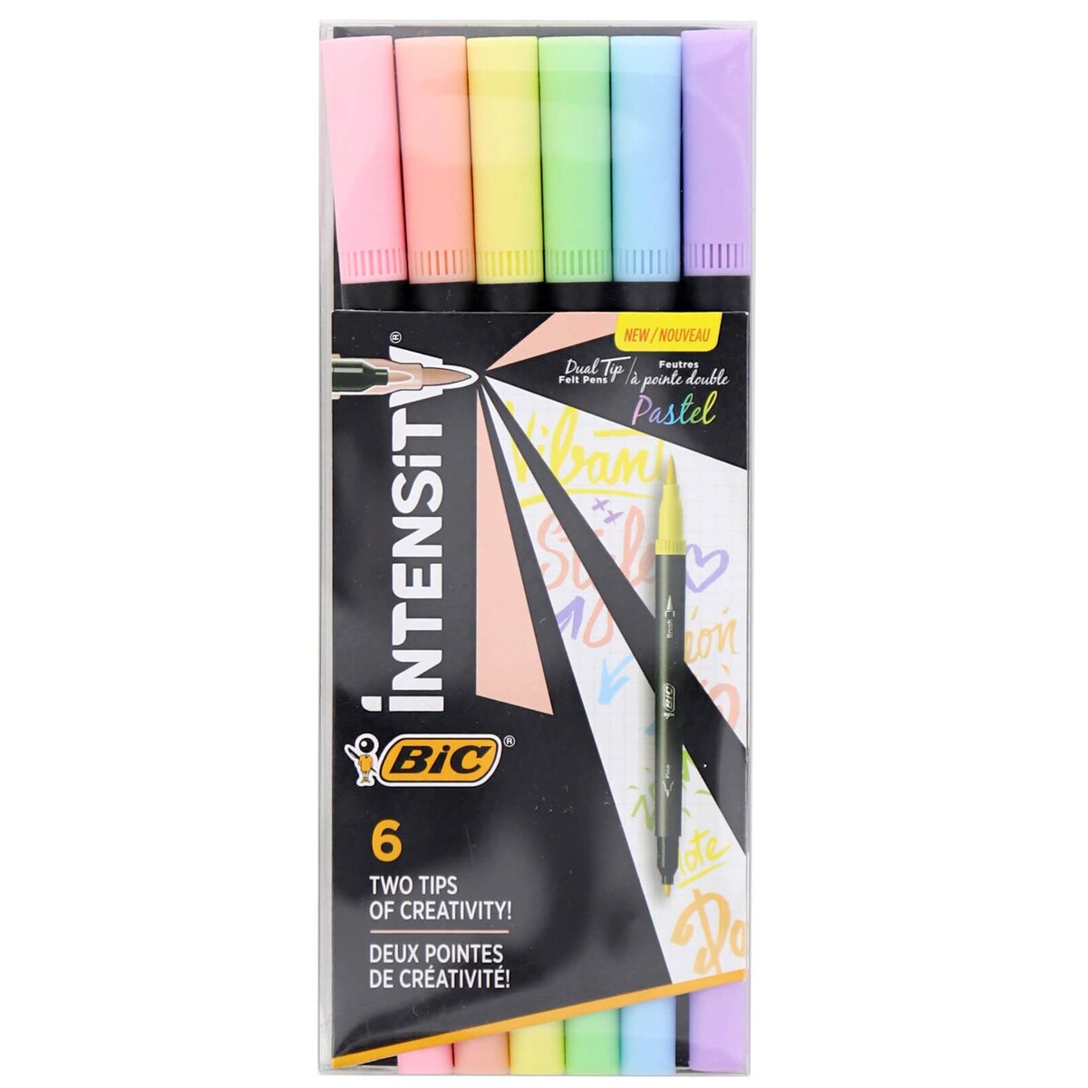 Bic Intensity Markers, Dual Tip - 6 markers