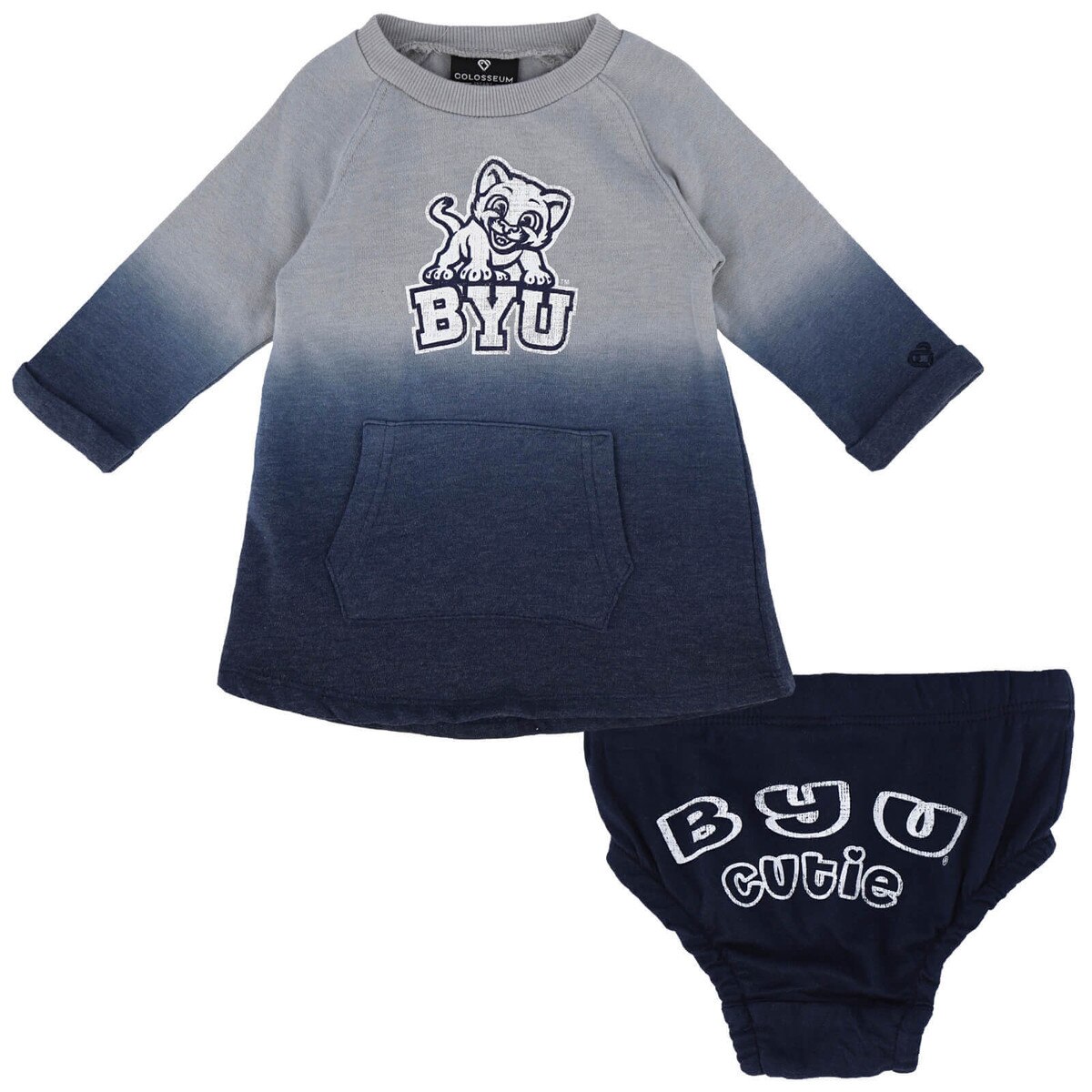 Infant Baby Cougar Over BYU Dress Set Colosseum