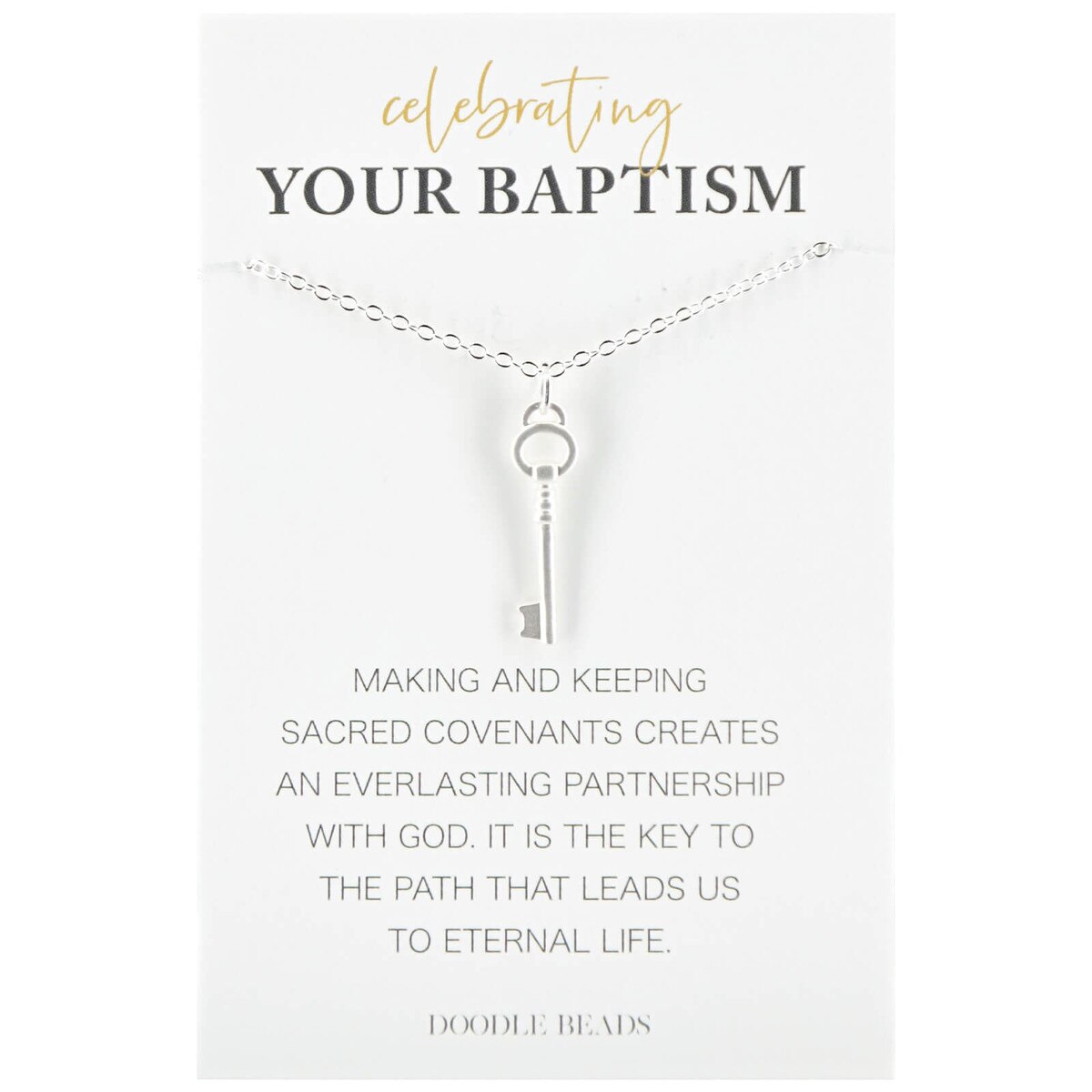 Baptism Key Necklace