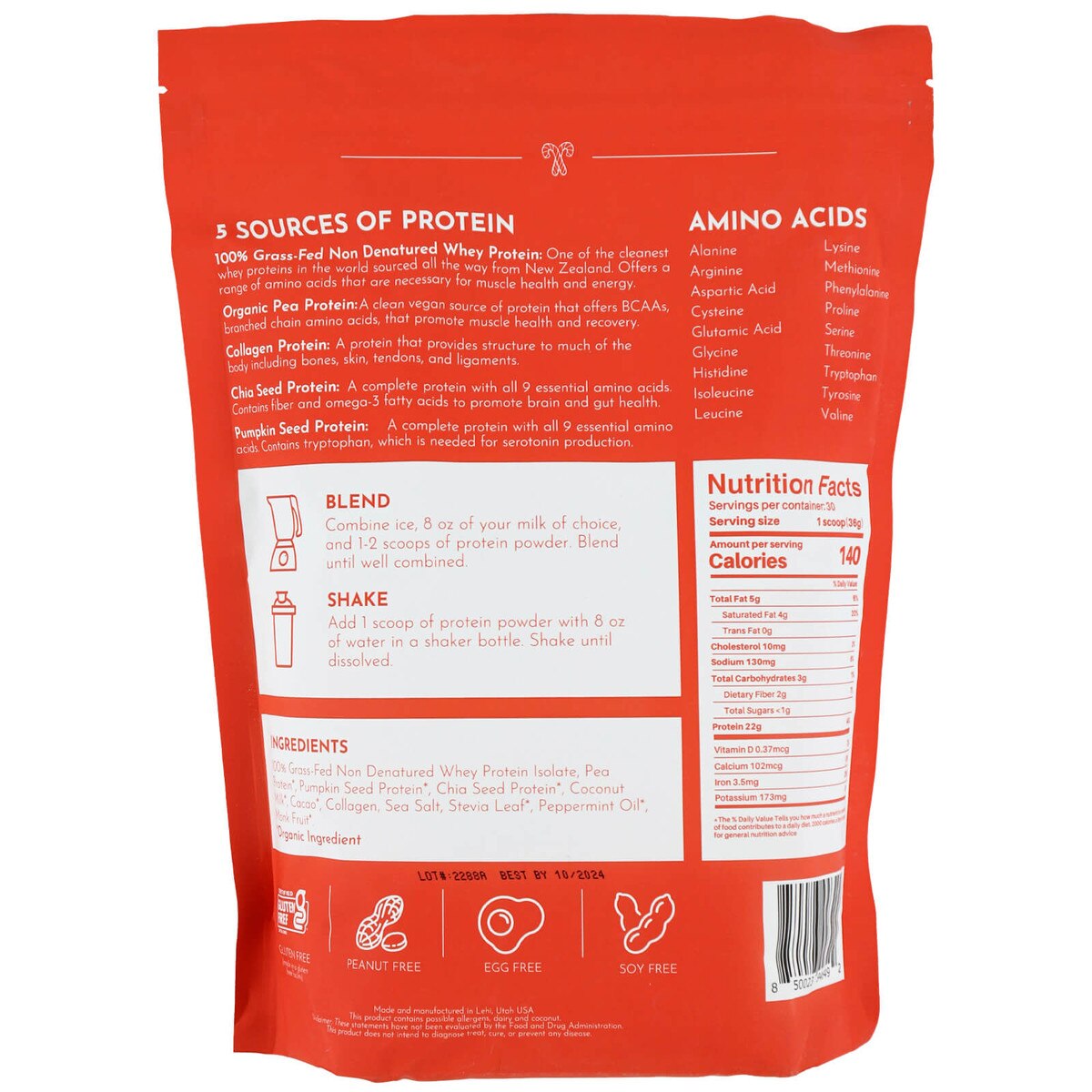 Chocolate Peppermint Protein Powder Just Ingredients