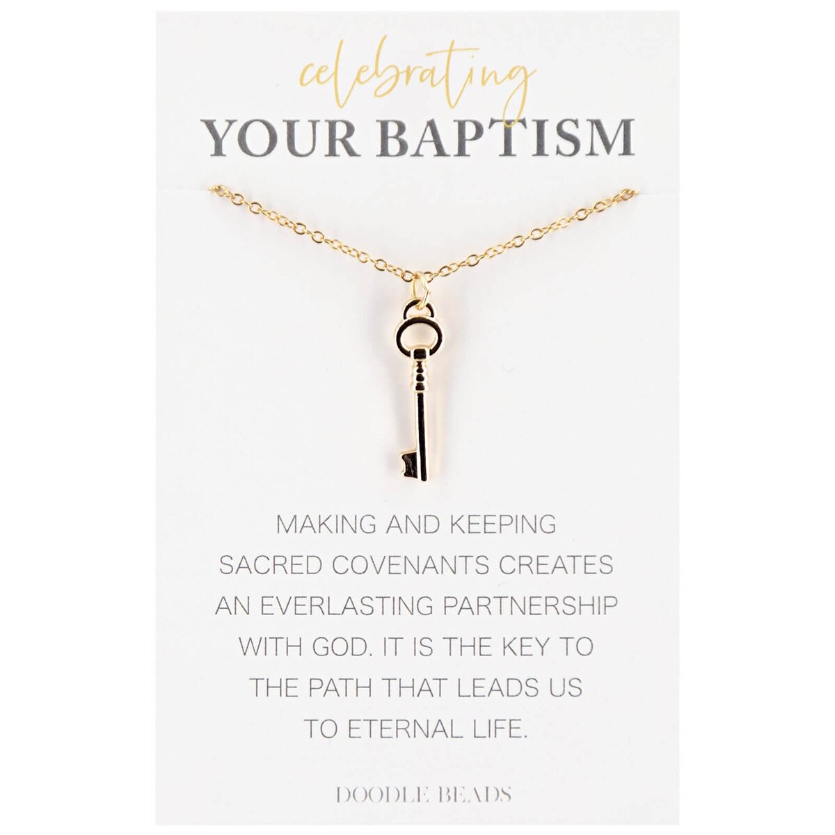 Baptism Key Necklace