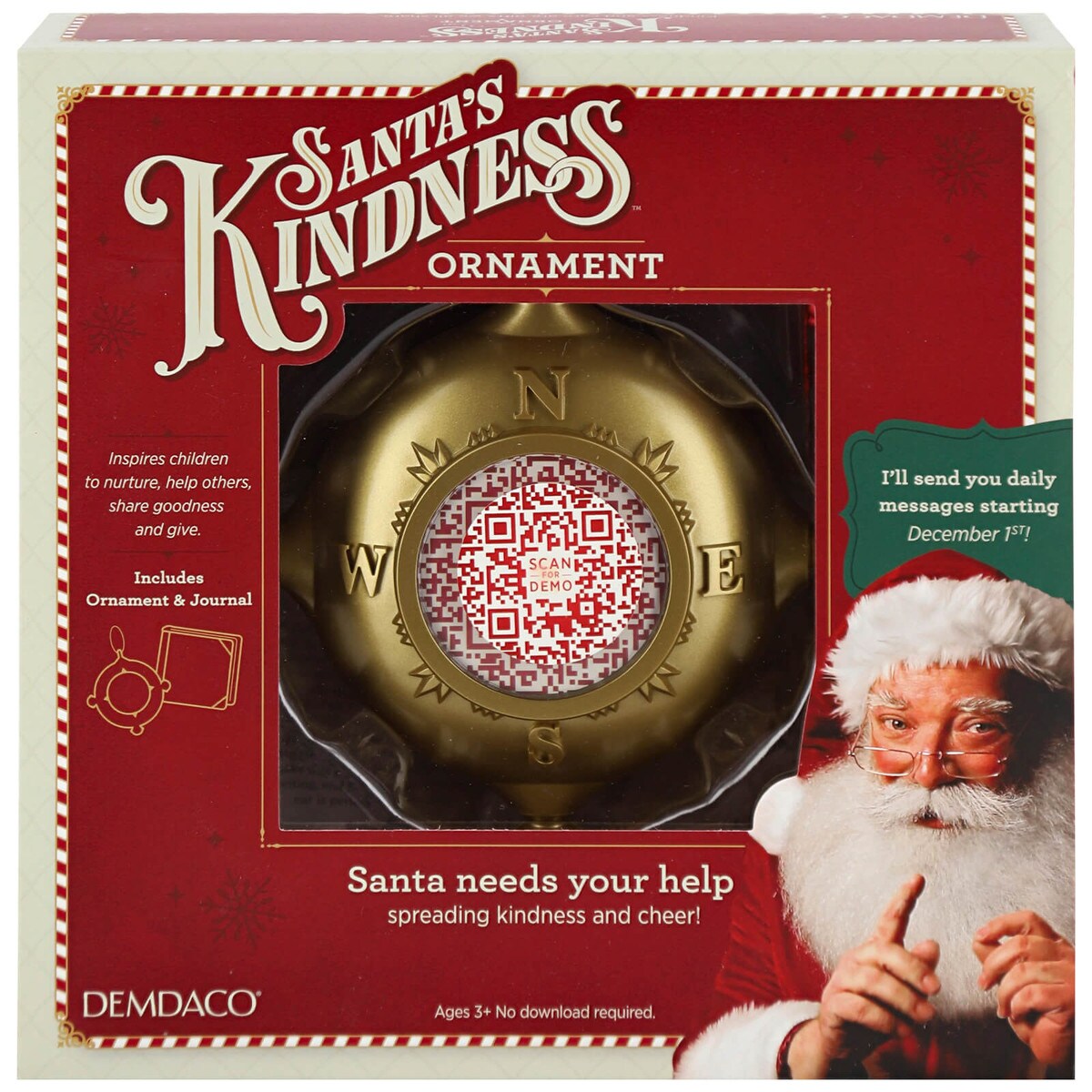 Santa's Kindness Ornament & Journal