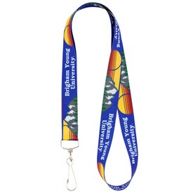 Desert Cactus Brigham Young University Lanyard Cougars BYU - Llavero de  identificación con hebilla desmontable para llaves de automóvil (blanco)