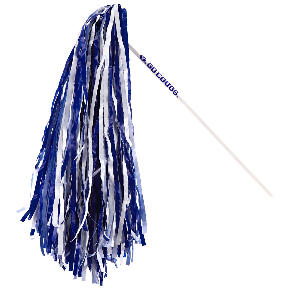 Royal and White Pom Pom Stick