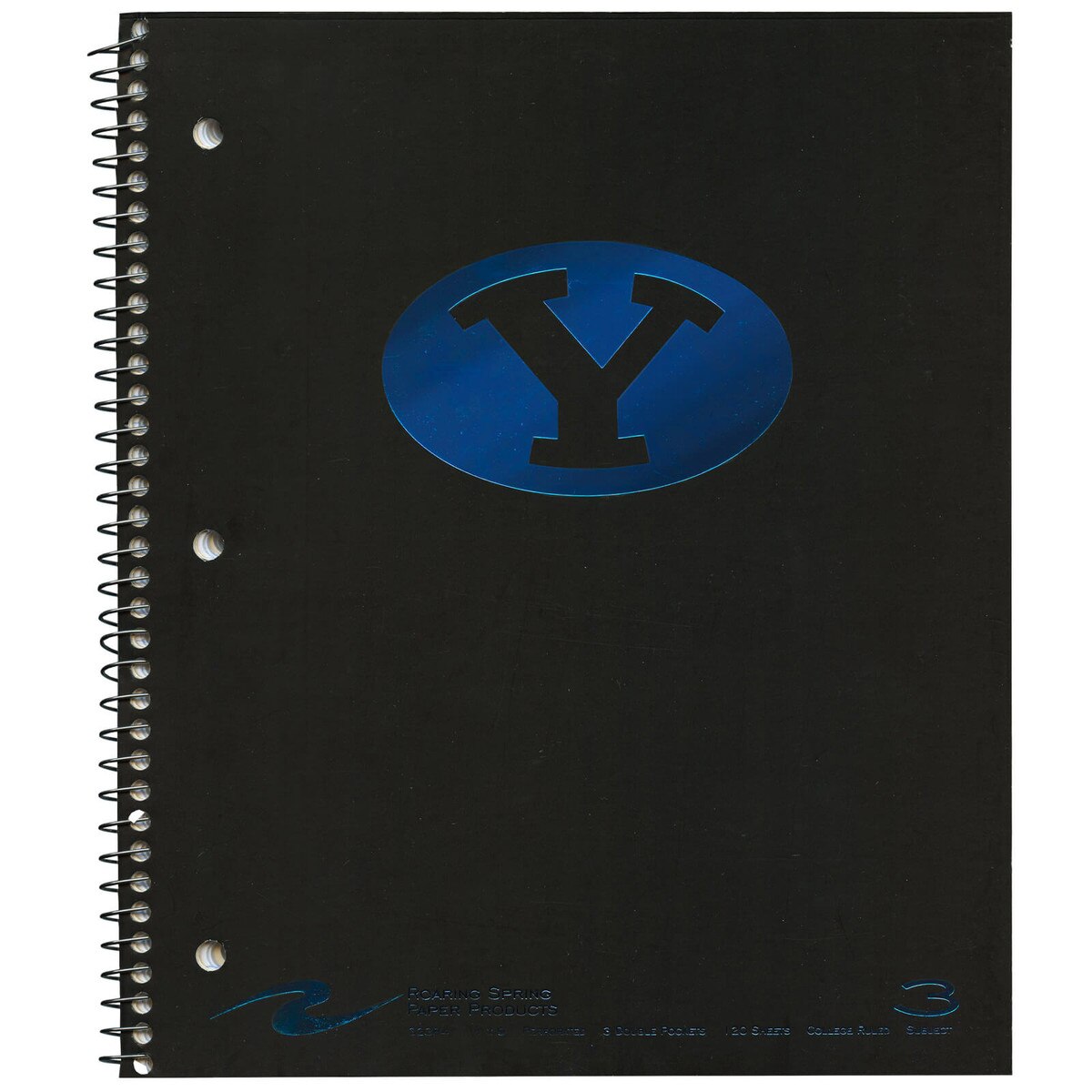 Oval Y BYU 3-Subject Notebook - 11