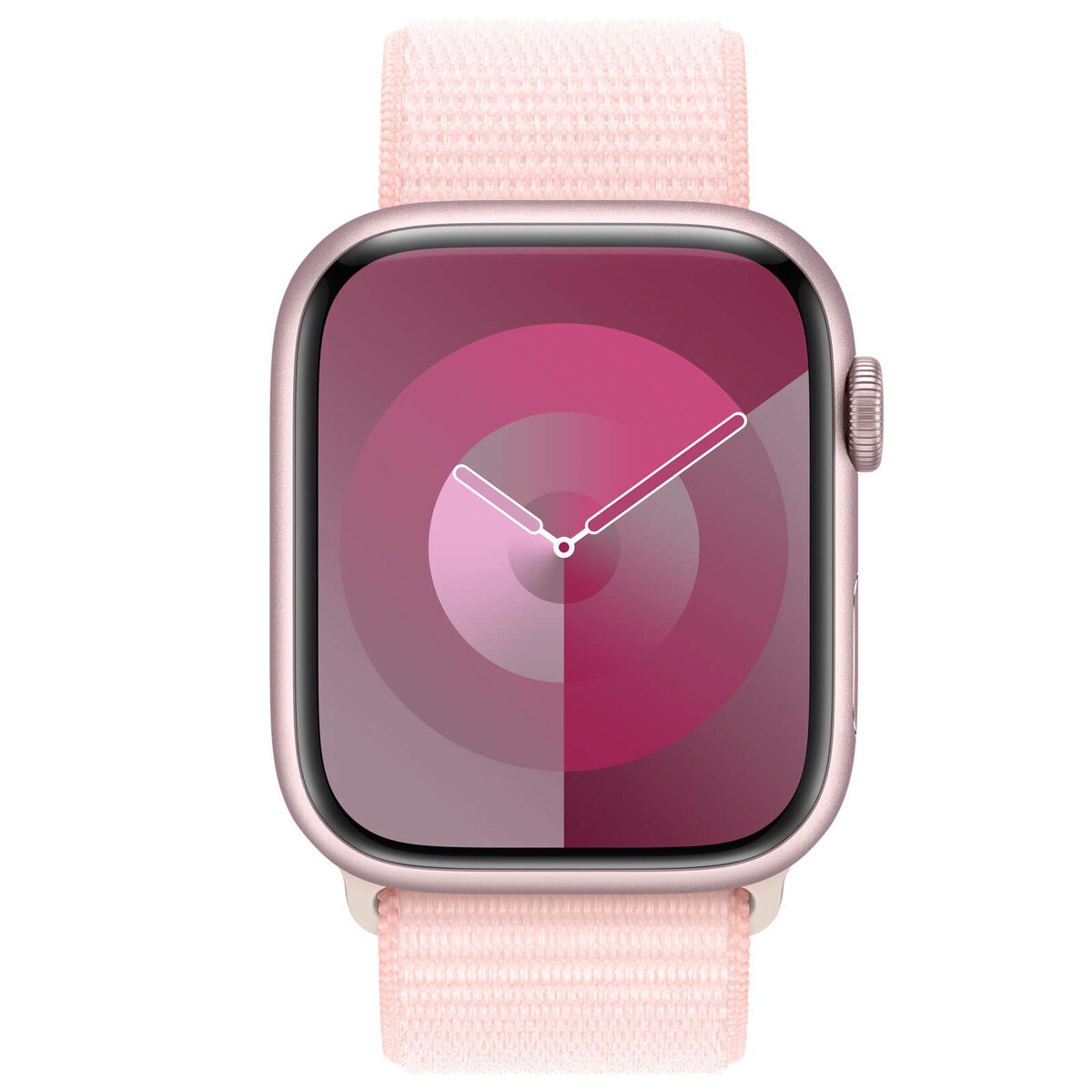 Apple Watch S9 GPS 45mm Pink Aluminum Case w/ Pink Sport Loop