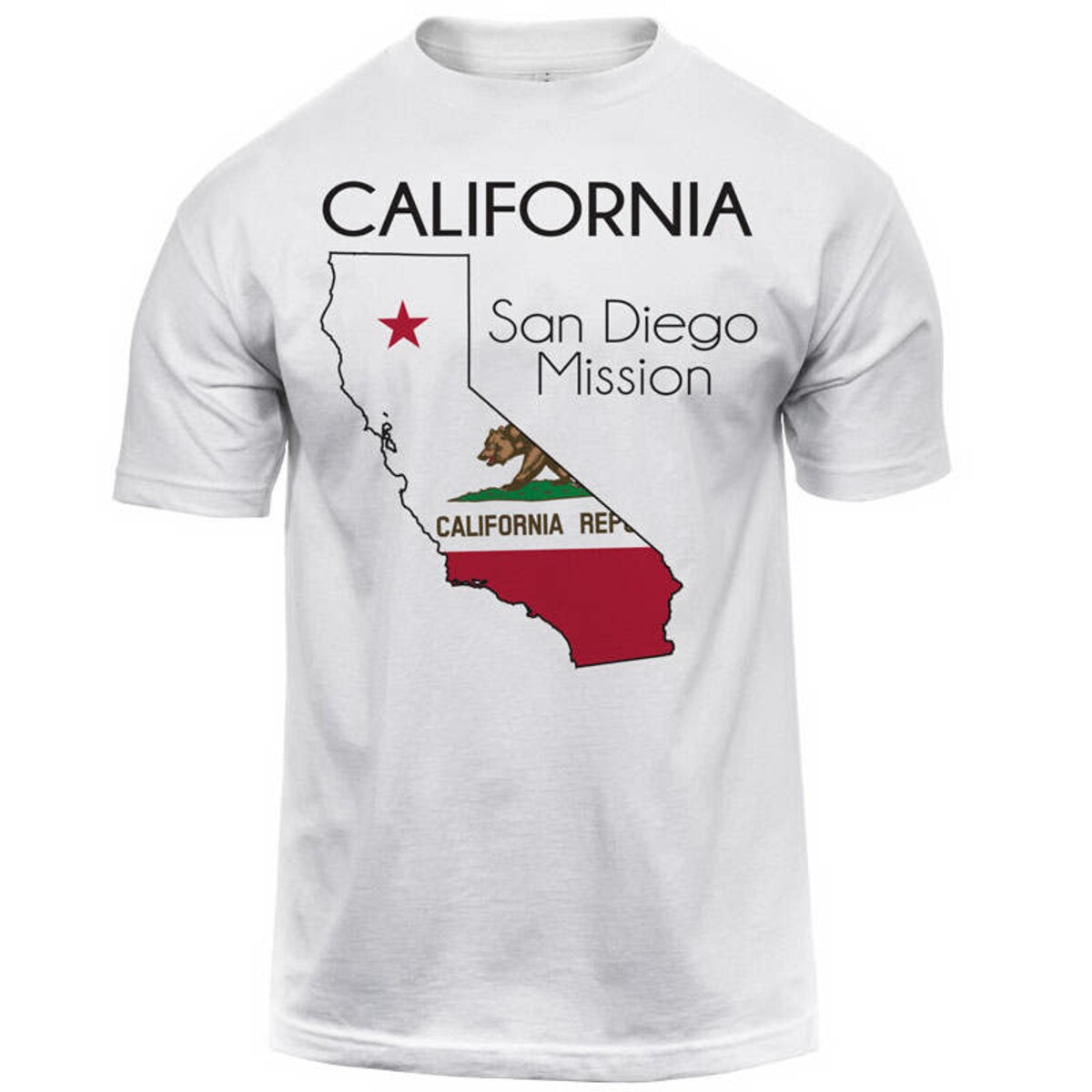 Distant Local San Diego Map T-Shirt with Surf Co. Logo Seafoam / M