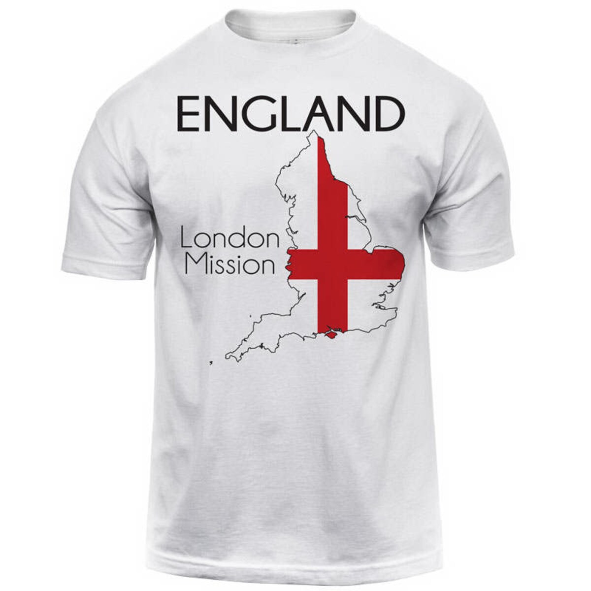 England London Map Mission Tee Shirt Men's