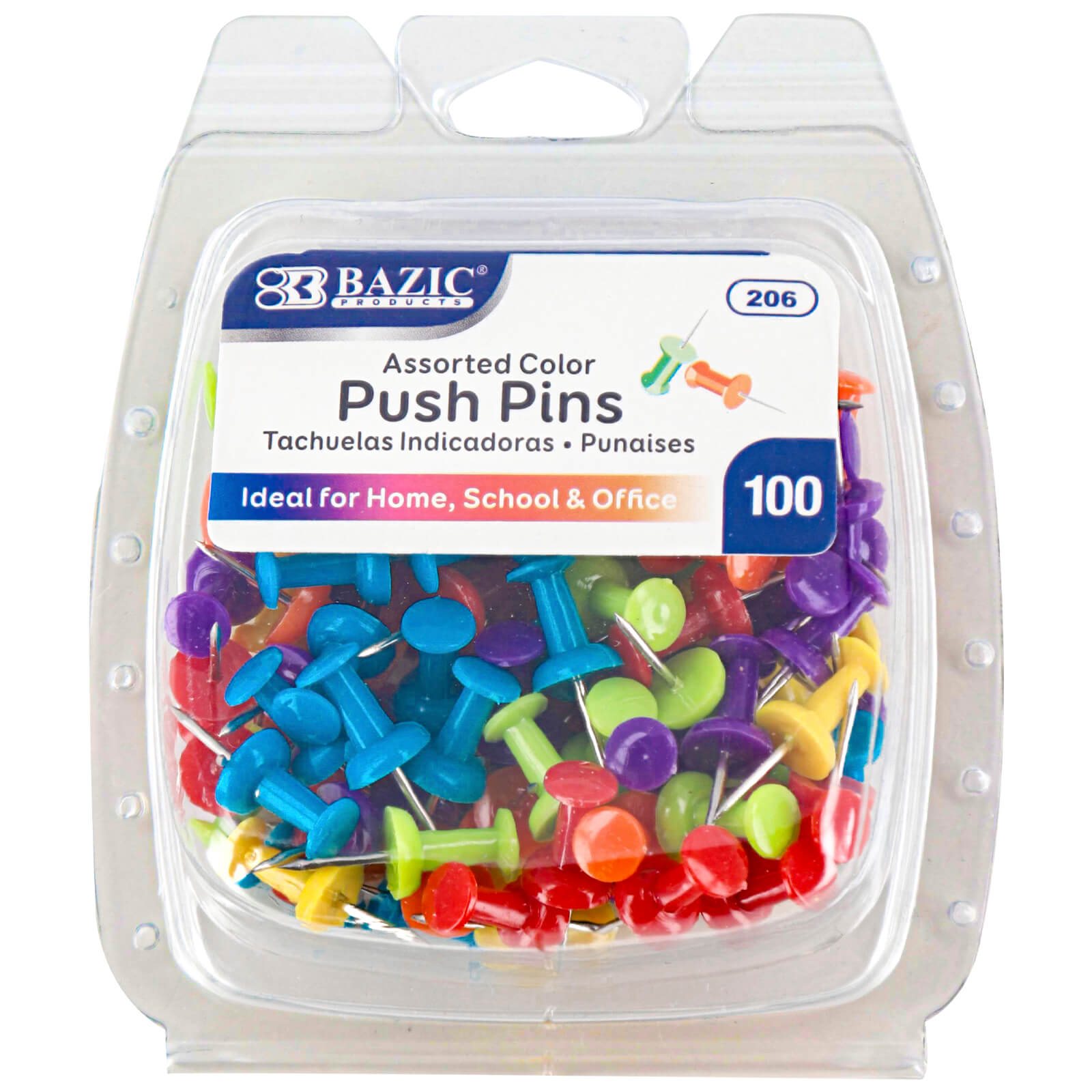 Push Pin Color Es Assorted Color Push Pins - 100 Count