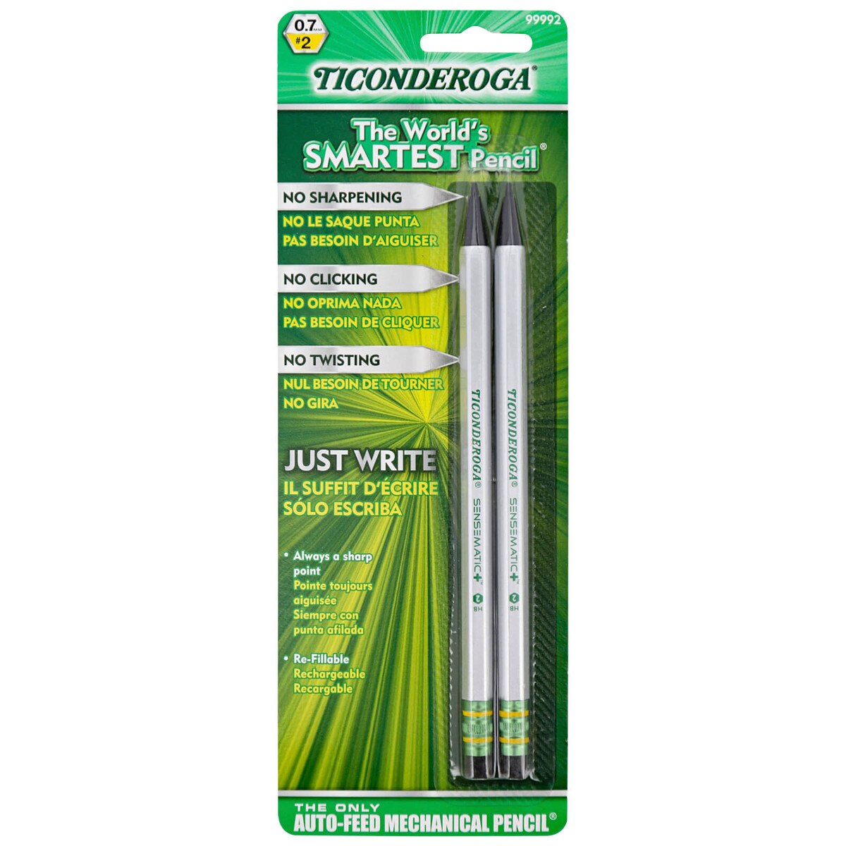 0.7 mm Sensematic Mechanical Pencil 2 Count