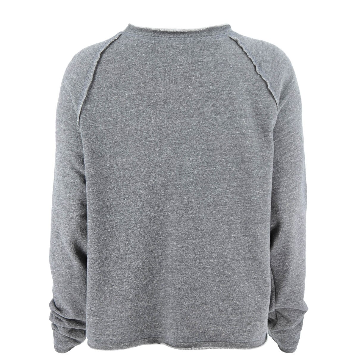 Gray BYU sweatshirt, back view, no graphics