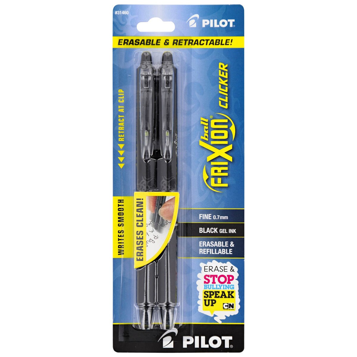 Black Retractable Erasable Gel Pens Count