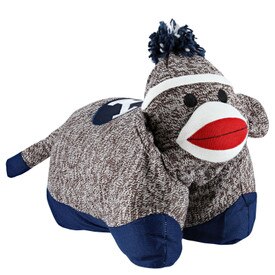 Oval Y Sock Monkey Byu Pillow