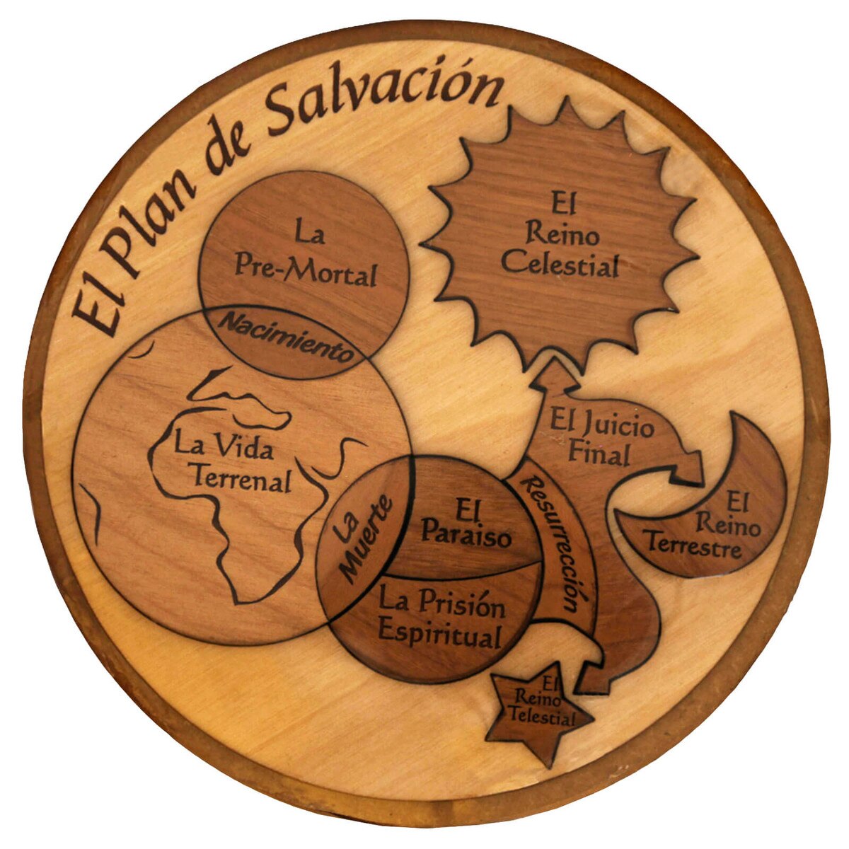 Wooden European Spanish Plan Of Salvation Puzzle