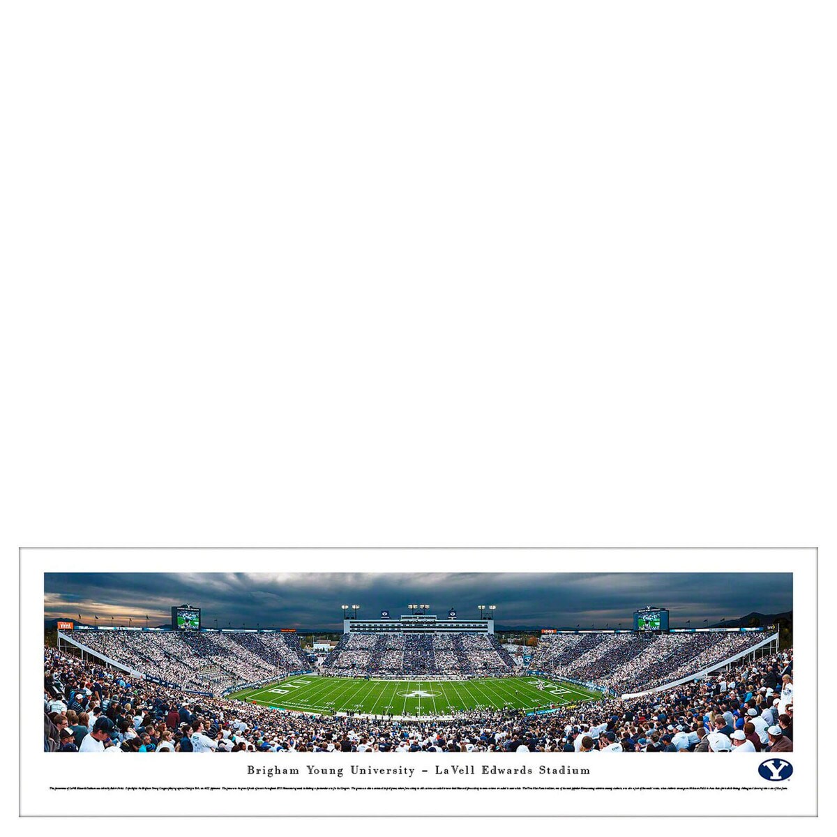 Byu Football Lavell Edwards Stadium Tubed Panoramic Poster